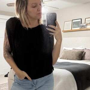 Women's Black Sleeveless Blouse